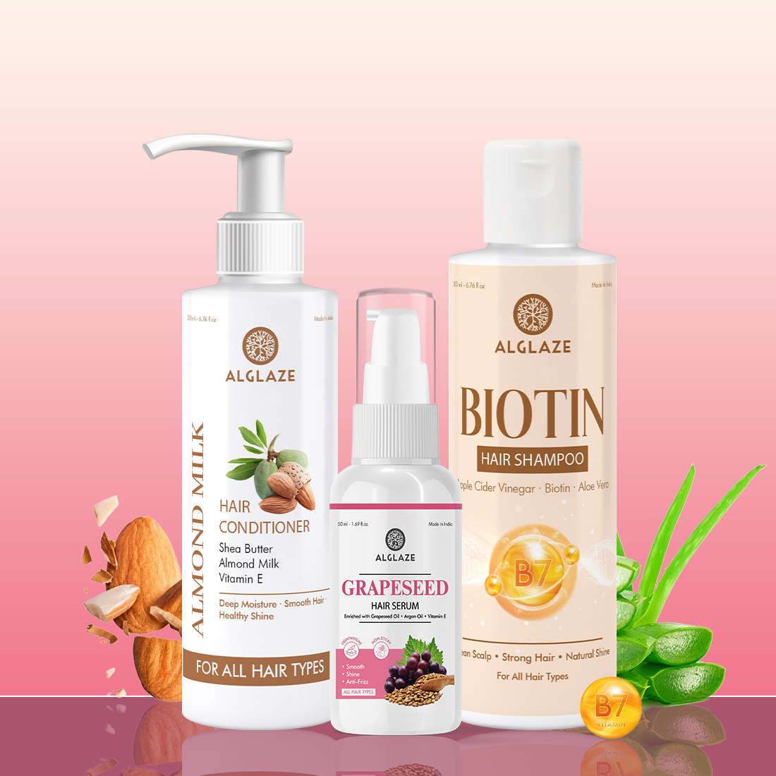 Smooth & Silky Hair Combo | Shampoo, Conditioner & Serum