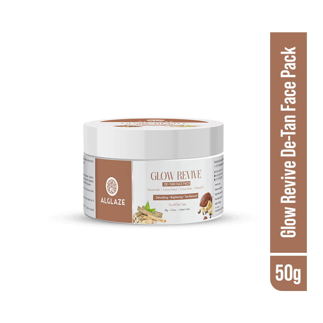 Glow Revive De-Tan Face Pack | Niacinamide, Licorice, Cocoa Butter & Almond Oil