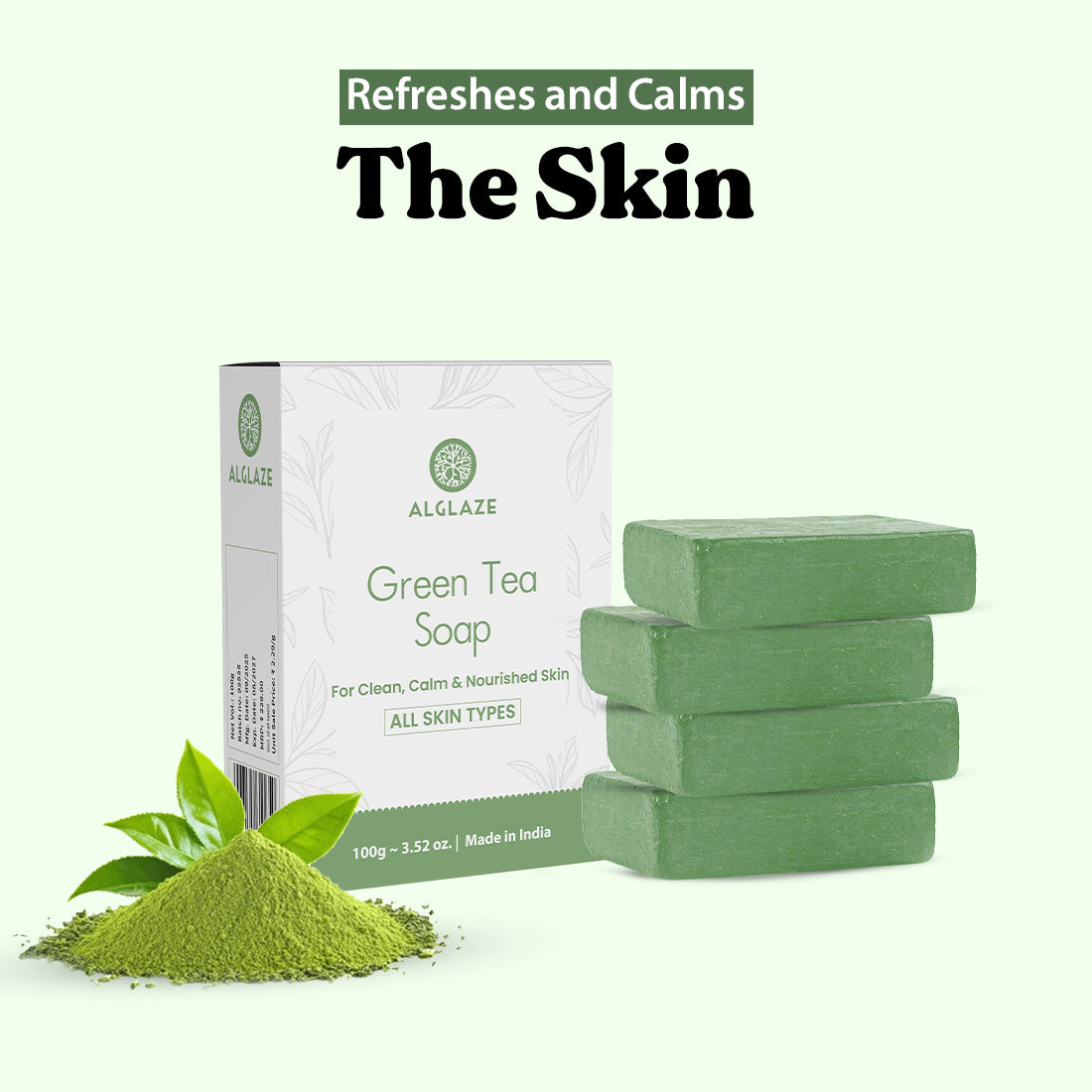 Green Tea Soap With Shea Butter & Jojoba Oil