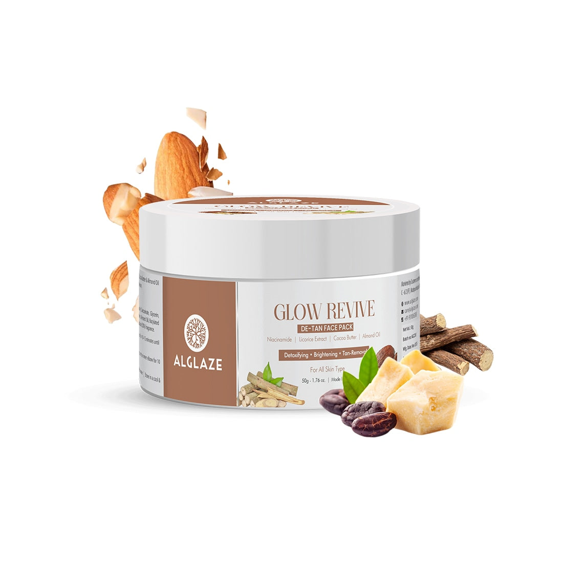 Glow Revive De-Tan Face Pack | Niacinamide, Licorice, Cocoa Butter & Almond Oil @ 1 (Exclusive)