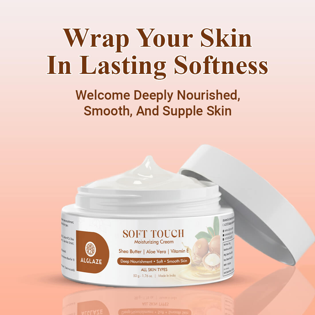 Soft Touch Moisturizing Cream with Shea Butter, Aloe Vera & Vitamin E