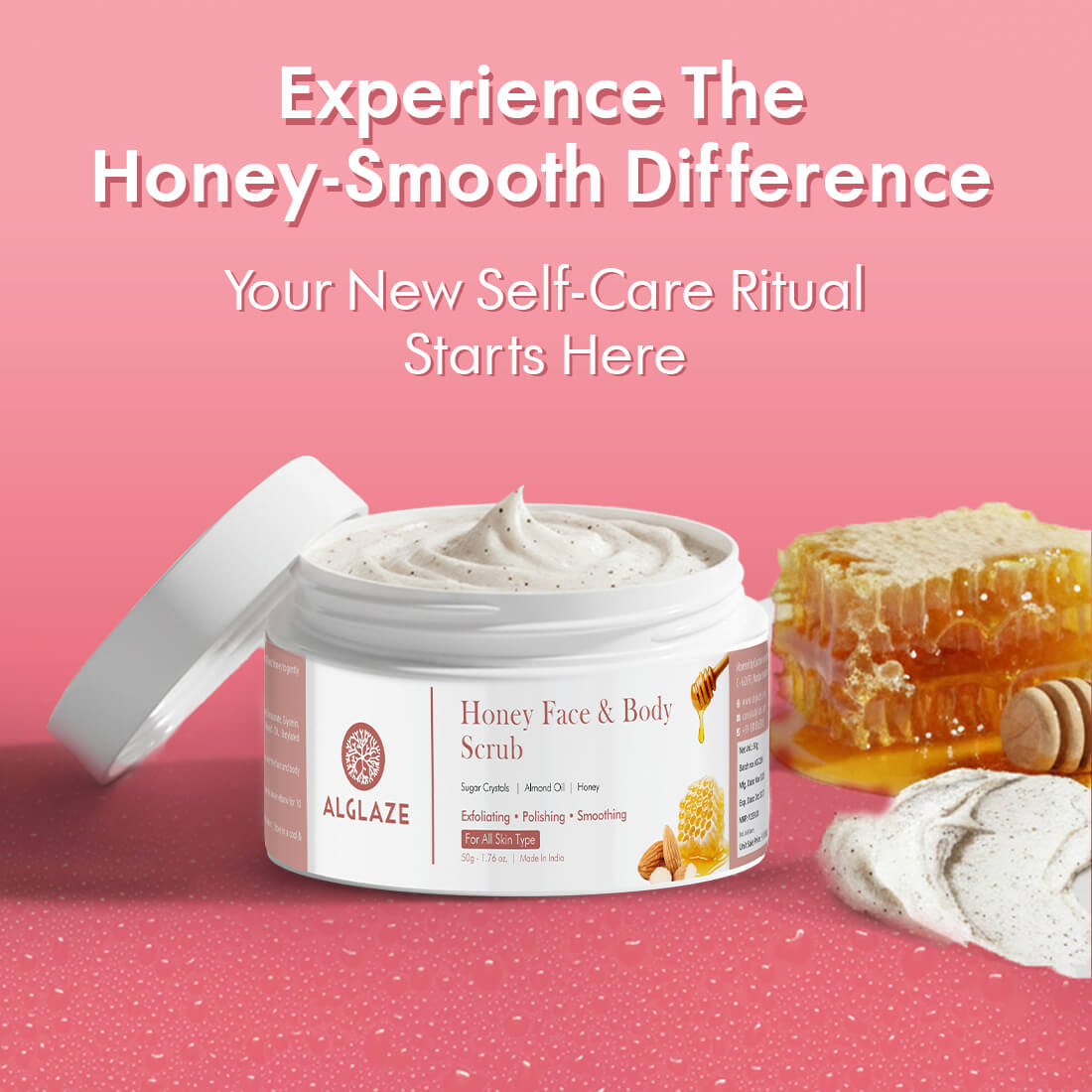 Honey Face & Body Scrub with Almond Oil & Honey