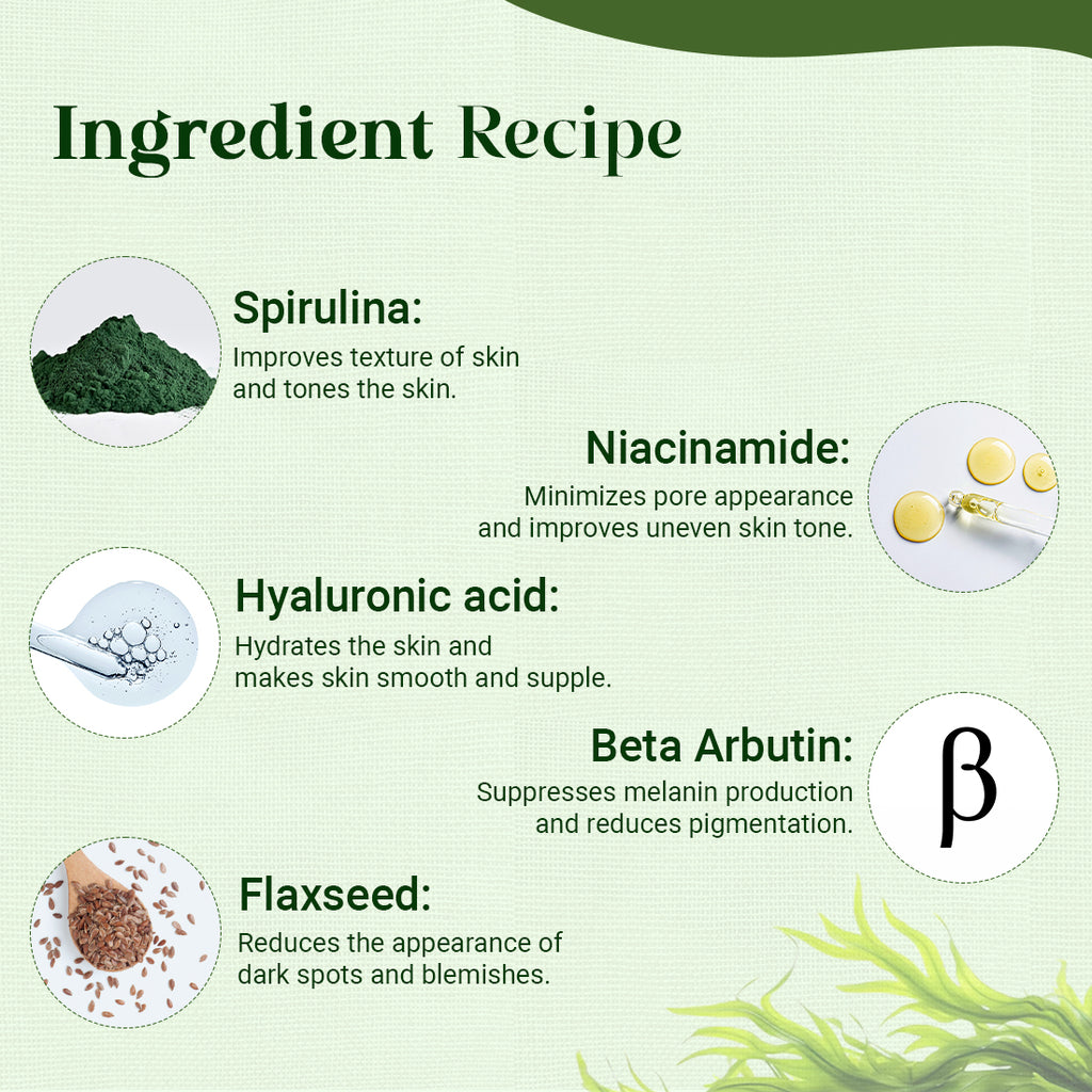 Spirulina Serum+Moisturizer With Spirulina Algae & Beta Arbutin (Exclusive)
