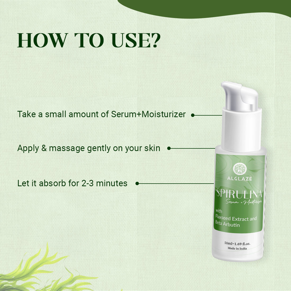 Spirulina Serum+Moisturizer With Spirulina Algae & Beta Arbutin (Exclusive)
