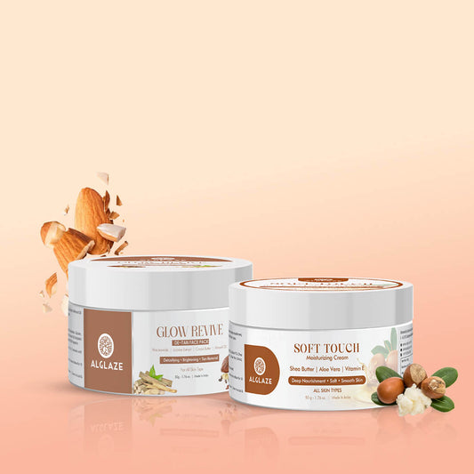 Detan Recovery Combo | Glow Revive De-Tan Face Pack + Soft Touch Moisturizing Cream