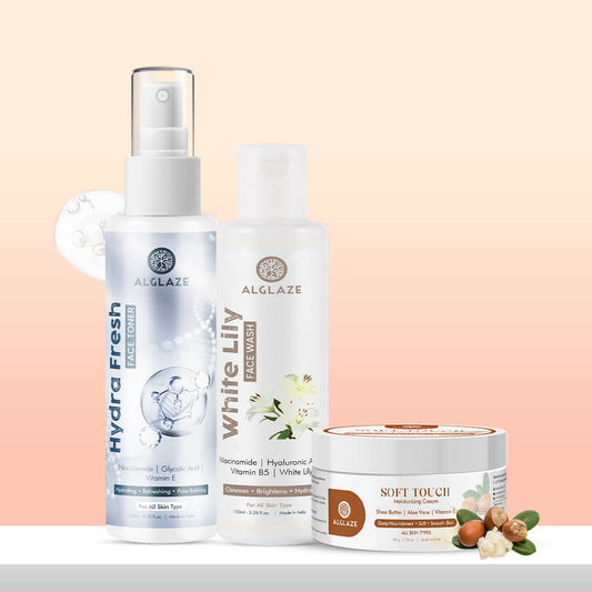 Complete Face Care Routine | White Lily Face Wash + Hydra Fresh Toner + Soft Touch Moisturizing Cream