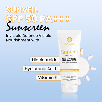 Sunveil SPF 50 PA+++ Sunscreen | With Niacinamide, Hyaluronic Acid & Vitamin E
