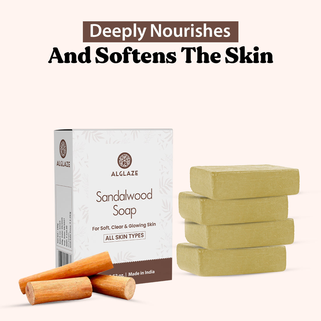 Sandalwood Soap With Shea Butter & Jojoba Oil