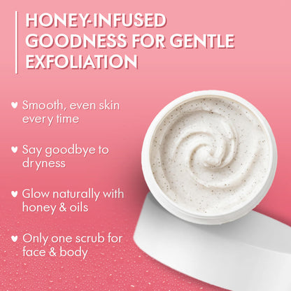 Honey Face & Body Scrub with Almond Oil & Honey