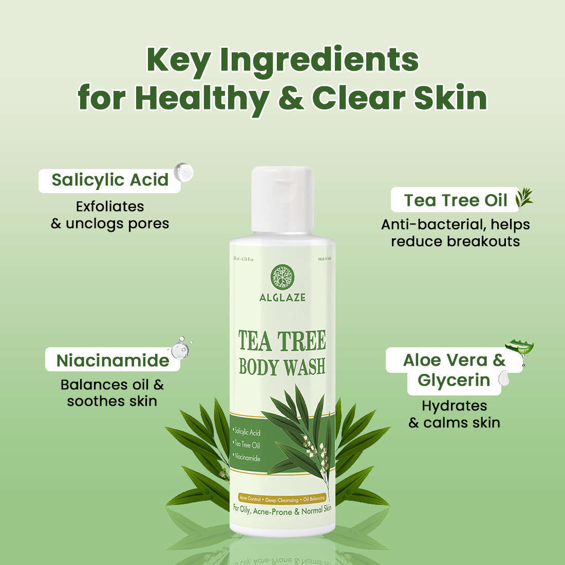 Tea Tree BODYWASH | Acne Control • Deep Cleansing • Oil Balancing