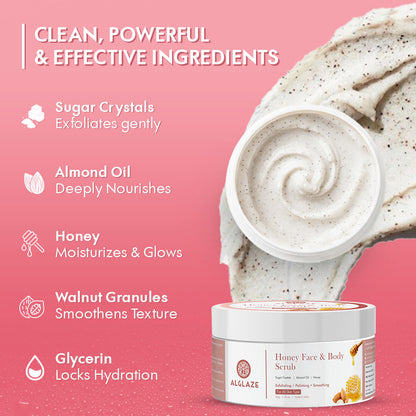 Honey Face & Body Scrub with Almond Oil & Honey