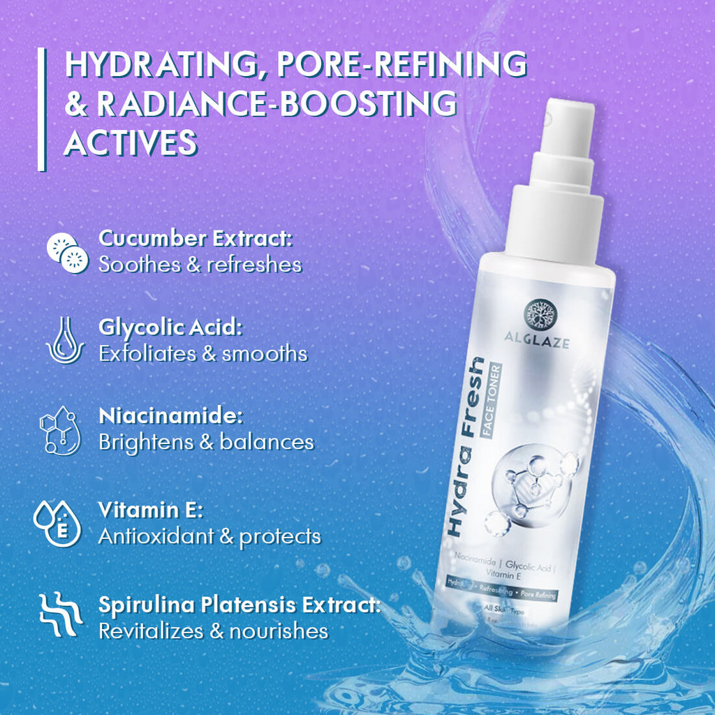Hydra Fresh Toner | Niacinamide, Glycolic Acid & Vitamin E