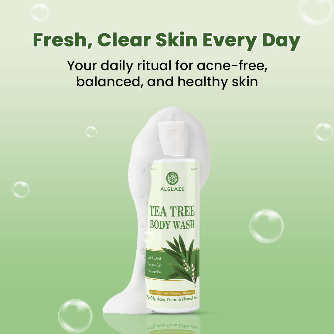 Tea Tree BODYWASH | Acne Control • Deep Cleansing • Oil Balancing