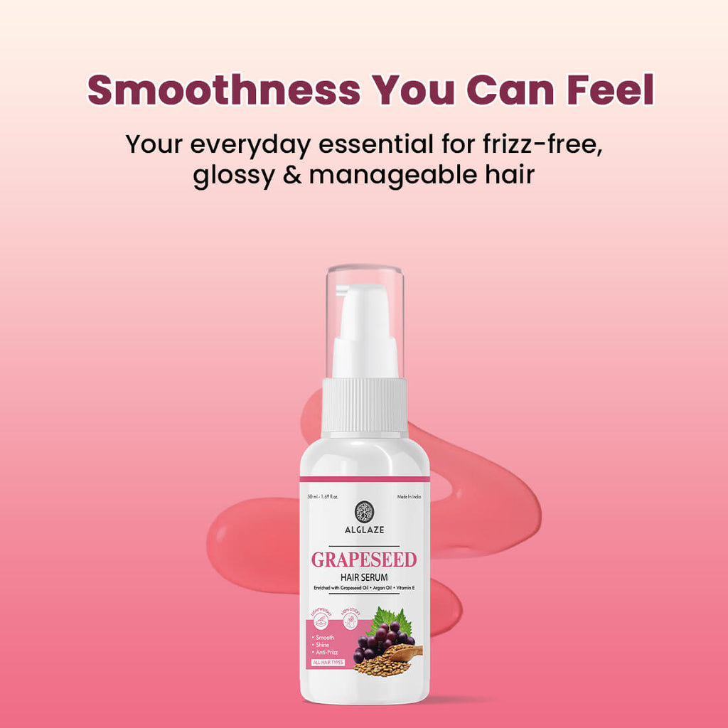 Grapeseed Hair serum | Smooth, Shine & Anti Frizz | Alglaze