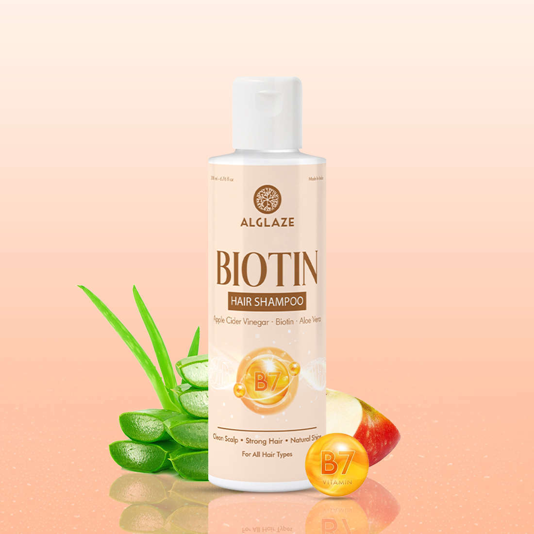 Alglaze Biotin Hair Shampoo | Clean Scalp · Strong Hair · Natural Shine