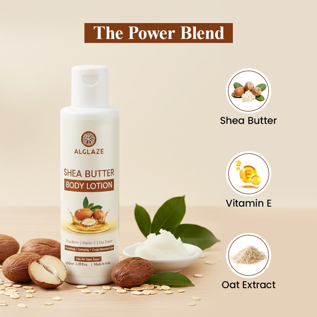 Shea Butter Body Lotion | Shea Butter, Vitamin E & Oat Extract  @ 1 (Exclusive)