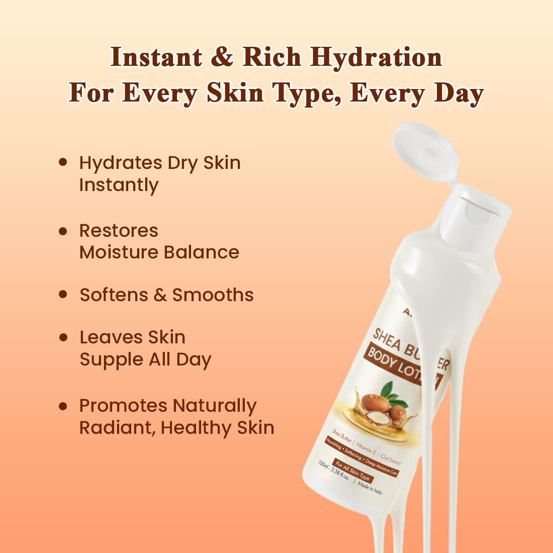 Shea Butter Body Lotion | Shea Butter, Vitamin E & Oat Extract