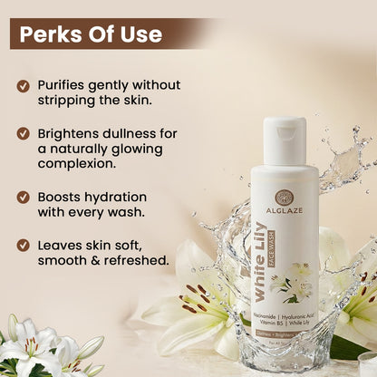 White Lily Face Wash | Niacinamide, Hyaluronic Acid & Vitamin B5  @ 1 (Exclusive)