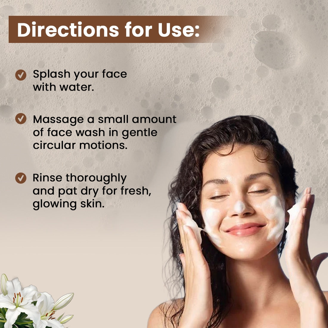 White Lily Face Wash | Niacinamide, Hyaluronic Acid & Vitamin B5  @ 1 (Exclusive)