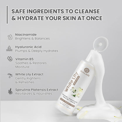 White Lily Face Wash | Niacinamide, Hyaluronic Acid & Vitamin B5