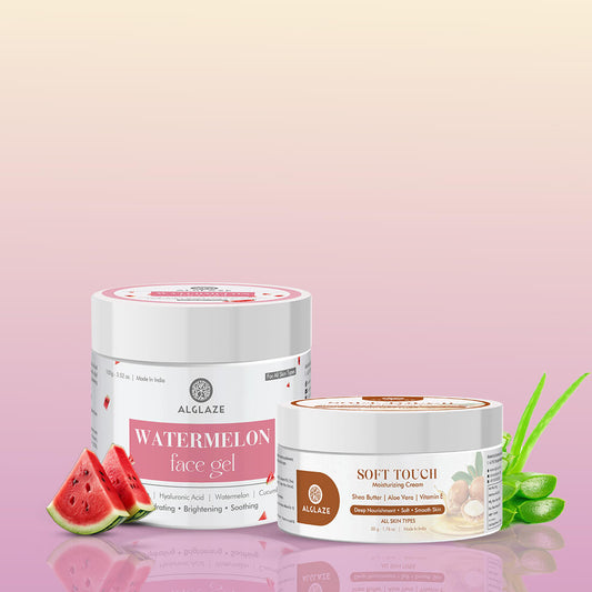 Hydration Boost Combo | Watermelon Face Gel + Soft Touch Moisturizing Cream
