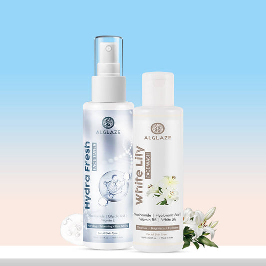 Cleanse + Hydrate Daily Basics Combo | White Lily Face Wash + Hydra Fresh Toner