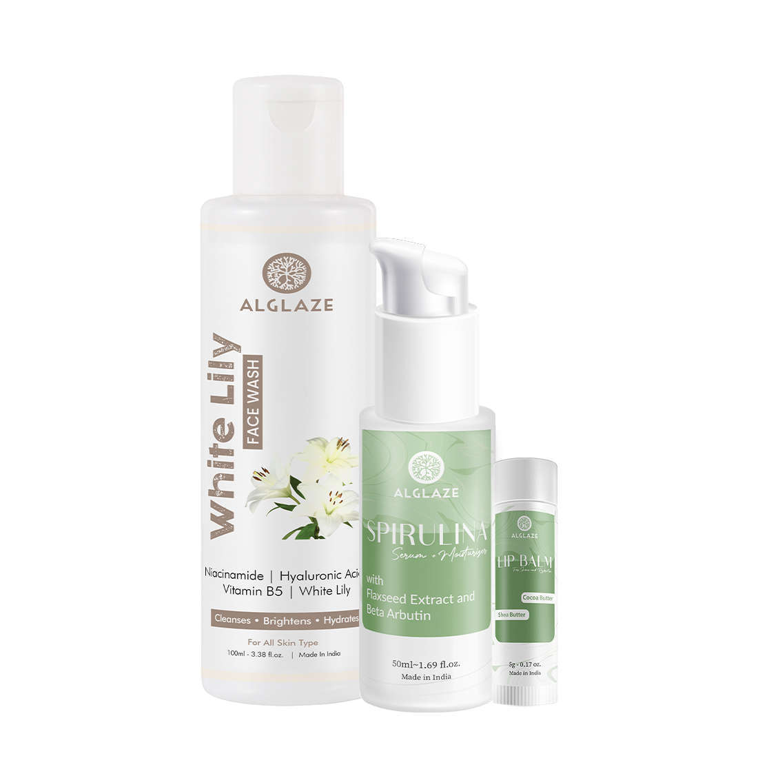 Daily Glow Combo – White Lily Face Wash + Serum Moisturizer + Lip Balm